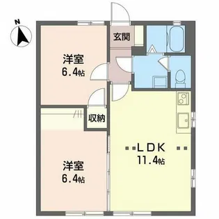 グリーンステージ東山D【1階】の間取り