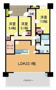 ラ・ビスタ宝塚レフィナス1番館【1907号室】の間取り