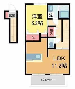 グレース芦屋【203号室】の間取り