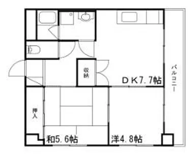 マジェスティコート東雲町【502号室】の間取り