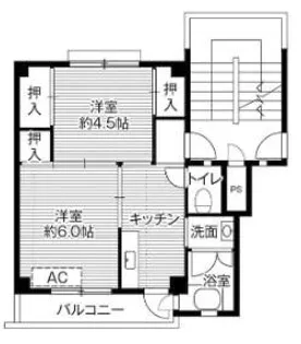 ビレッジハウス十王堂3号棟【0207号室】の間取り