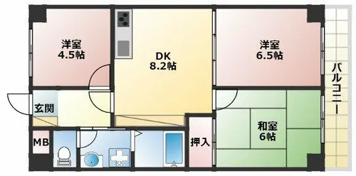 ゴールドクレスト垂水【4階】の間取り