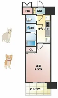 スプランディッド京橋EAST【5階】の間取り