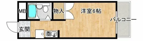 大阪府箕面市粟生間谷東2丁目【マンション】の間取り