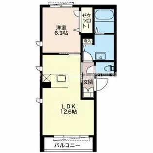 スクウェア橋良Ⅱ【205号室】の間取り