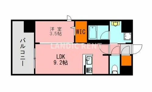 LANDIC PREMIUM O115【3階】の間取り