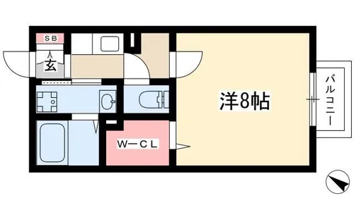プチメゾン塩釜【105号室】の間取り
