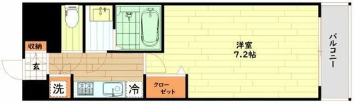 エヴァステージ梅田WEST【5階】の間取り