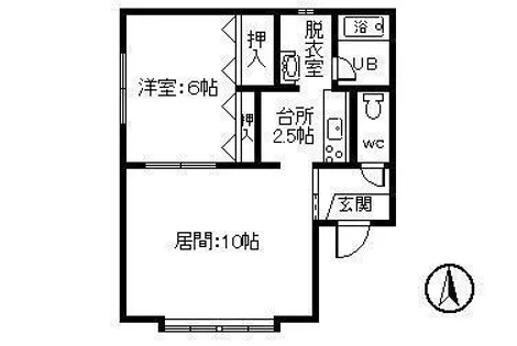 グリーン白樺【1-A号室】の間取り