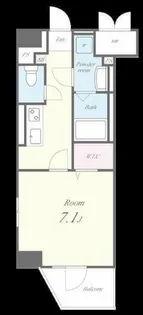 ドゥ バーグ渡辺通【7階】の間取り