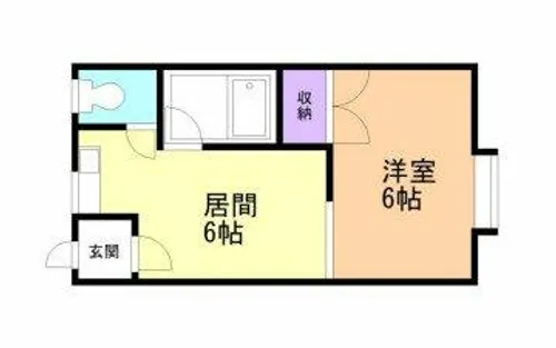 ハイツコスコン【206号室】の間取り