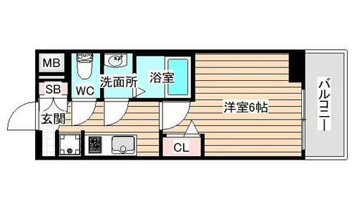 プレサンス九条グランデリーヴ【2階】の間取り