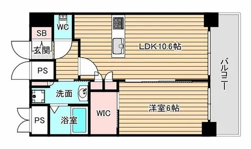 プレサンス九条グランデリーヴ【15階】の間取り