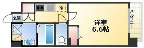 ワールドアイ大阪城EASTⅡ【4階】の間取り