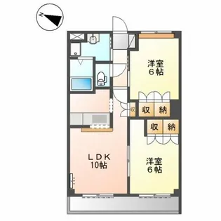 コンフォール山法師【1階】の間取り