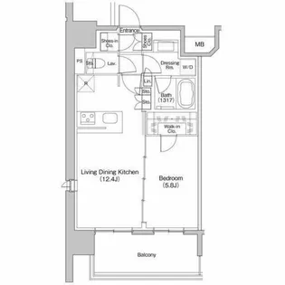 ザ・パークハビオ新栄【10階】の間取り