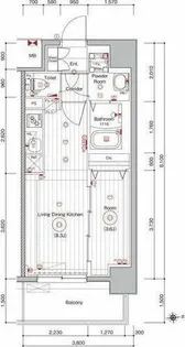 SOLメイクス浄心天神山【8階】の間取り