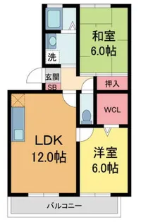 フォンテーヌII【1階】の間取り