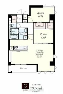福岡県福岡市博多区美野島3丁目【マンション】の間取り