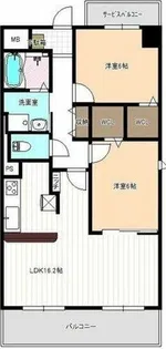シャンドフルール【5階】の間取り
