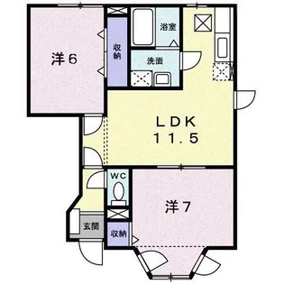 兵庫県加東市下滝野1丁目【アパート】の間取り