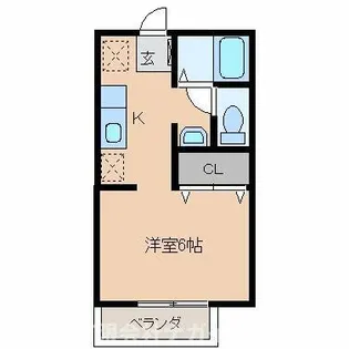 サンライフ・アイD【104号室】の間取り