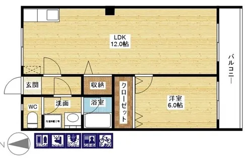 木川グリーンハイツPartⅡ【1階】の間取り
