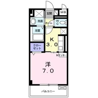 ジュネスO.C.U-Ⅱ【3階】の間取り