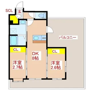 MiRAIal藤崎【5階】の間取り