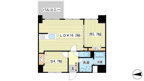 MISTRAL姫路駅前Ⅲ【6階】の間取り