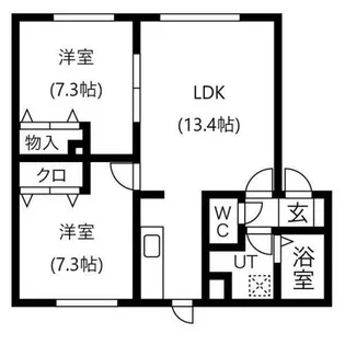 ネビオス伏見【1階】の間取り