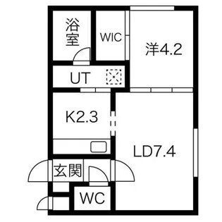 ピノ・ノワール医大前【2階】の間取り
