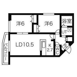 メディオフラム札幌【4階】の間取り