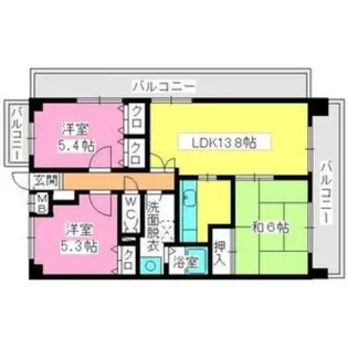 福岡県福岡市東区和白5丁目【マンション】の間取り