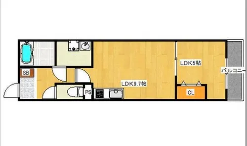 Mark Villa加美【301号室】の間取り