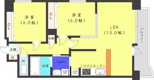 マノワールブラン【2階】の間取り