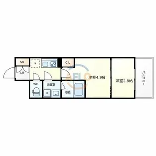Metrosa谷町六丁目North【3階】の間取り