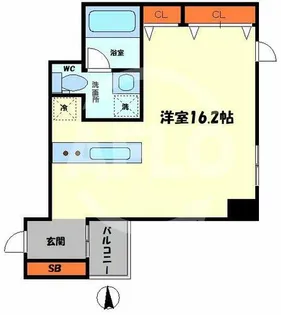 ルクレ堺筋本町レジデンス【14階】の間取り