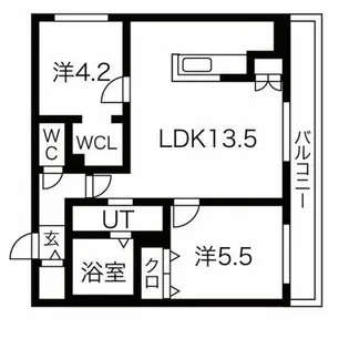 ララコム澄川【4階】の間取り