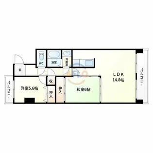 アーデンコート西長堀【7階】の間取り