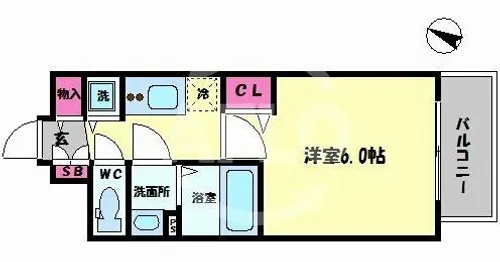 ファステート玉造駅前ダミュウ【8階】の間取り