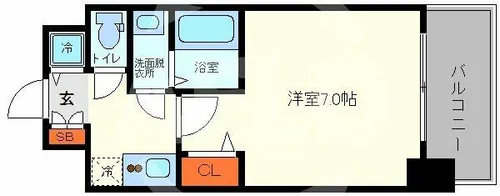 フォーリアライズ阿波座ウエスト【9階】の間取り