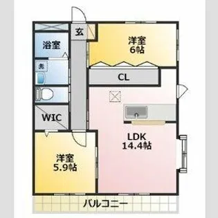 プレステージ杉【2階】の間取り