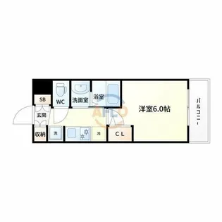 エステムコート新大阪XVフロウ【9階】の間取り