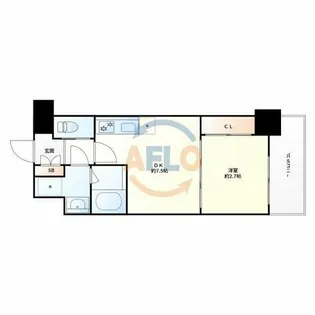 プレサンス江坂ベルフィーヌ【3階】の間取り