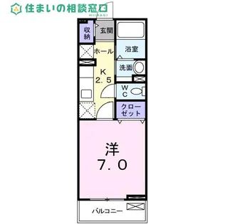 愛知県西尾市寺津町矢田堺【アパート】の間取り