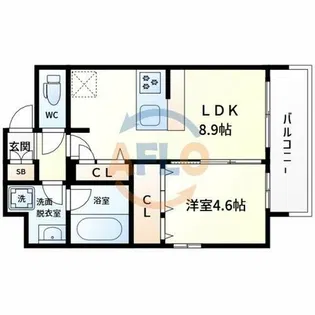 ルフォンプログレ南森町【2階】の間取り
