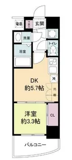 セレニテ新大阪カルム【1208号室】の間取り