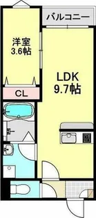 LECOCON甚目寺【301号室】の間取り