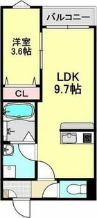 LECOCON甚目寺【302号室】の間取り